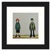 Greetingles Lowry-Style 12"/31cm Square Framed Print. Beautiful Black Ash Frame