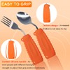 Ehucon Adaptive Utensils,Curved Angled Spoon and Fork Set,for Tremors Parkinsons