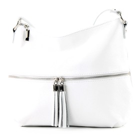 modamoda de - T159 Italian Leather Shoulder Bag, White2021