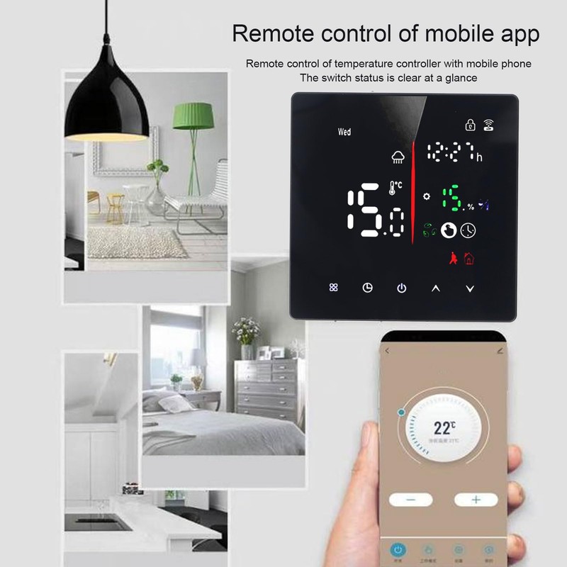 Smart Touchscreen Digital Thermostat, APP Control, 90‑240V LED Display 7