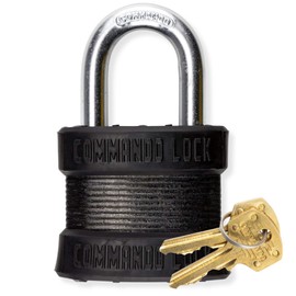 Blackout High-Security Laminated Steel Commando Lock Padlock - Anti-Pick Technology, Laminated for High Corrosion and Weather Resistance, Great for Gun Locks