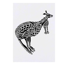 Azeeda 'Känguru der Aborigines' Temporäres Tattoo - Hautfreundlicher & Ungiftiger Abziehbild · Wasserfest (TO00074655)