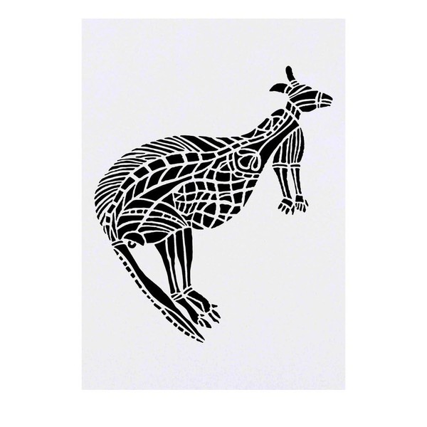 Azeeda 'Känguru der Aborigines' Temporäres Tattoo - Hautfreundlicher & Ungiftiger