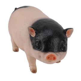 Small Pig Statue Standing Piglet Figurine Resin Animal Sculpture for Outdoor Garden and Desktop Decoration 26.5cm Mix Color