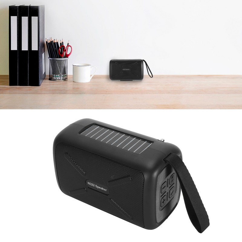 Portable Solar FM Radio Support USB Memory Card AUX Input