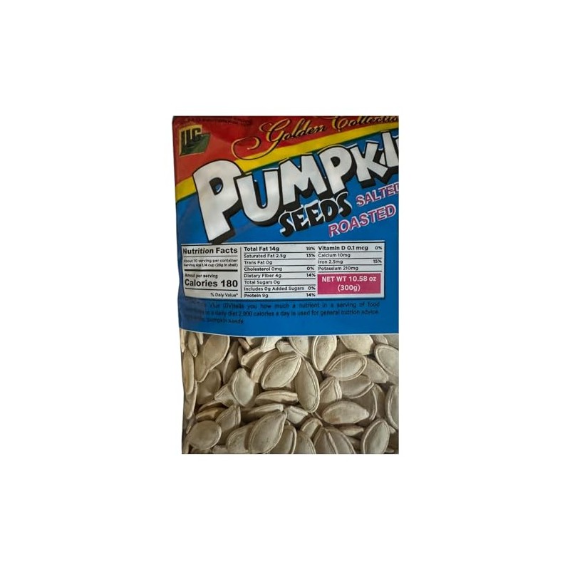 Golden Collection Salted Roasted Pumpkin Seeds 300gr (2 pack salted,