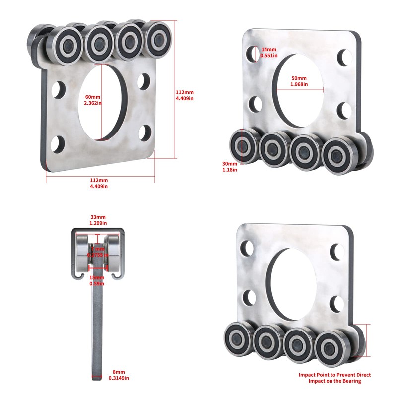 8 Wheel Trolley Assembly Rollers.Bearing Trolley Assembly.The top of The