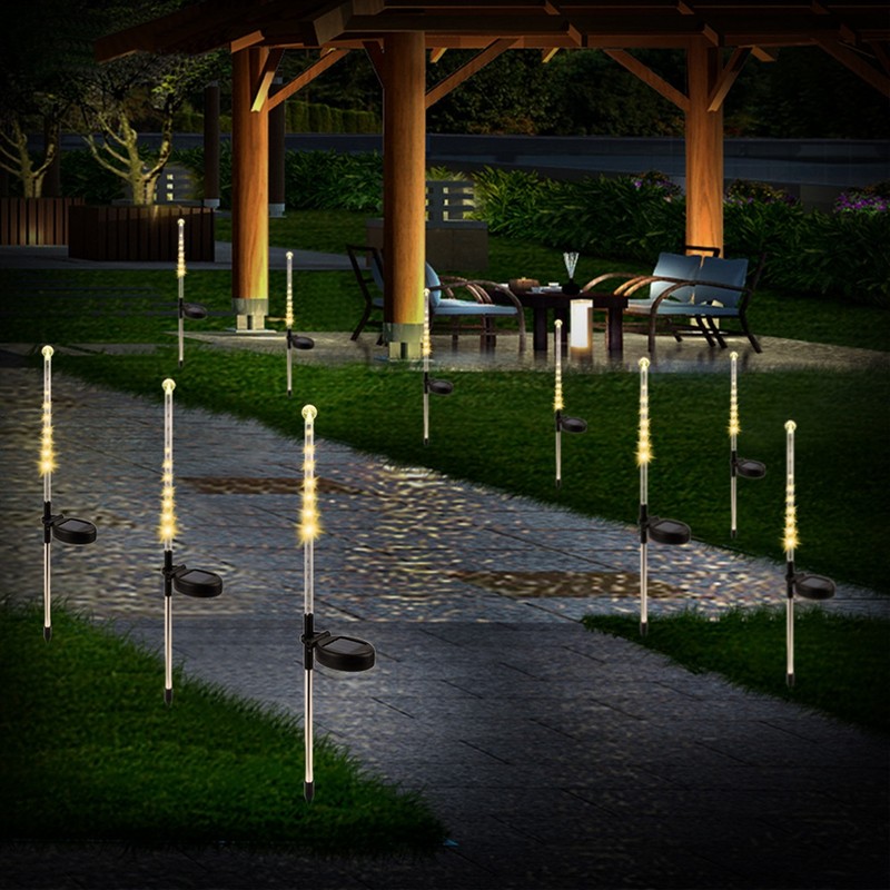 2PCS Solar Power Lights 25LED Spike Light for Outdoor Lawn