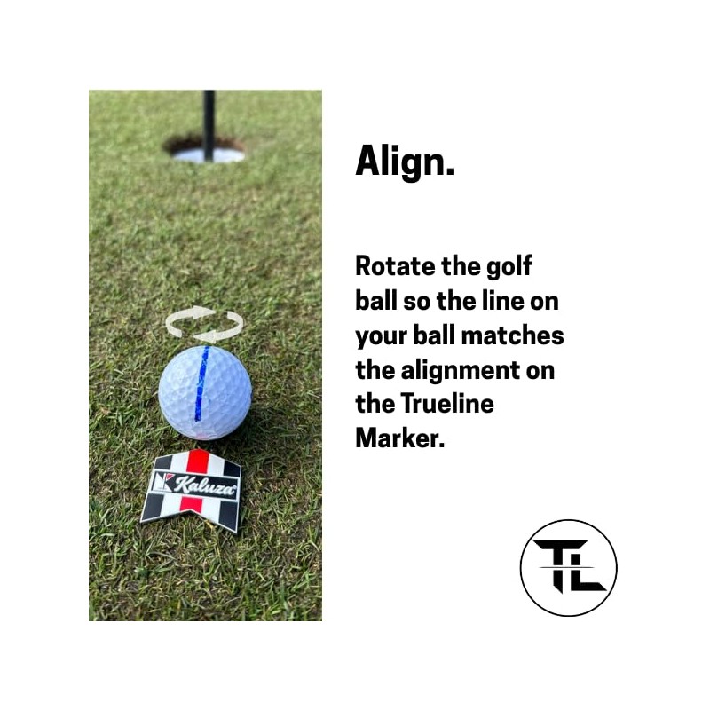 Kaluza TrueLine® Golf Alignment Ball Marker – Putting Aid –