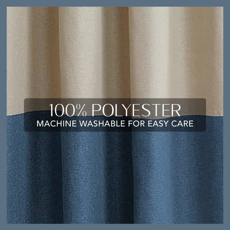 Elrene Home Fashions Braiden Color-Block Blackout Window Curtain, Single Panel,
