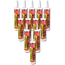 Red Devil 046612 Fireplace & Stove Repair Sealant, Black, 10.1 fl. oz., 12 Pack