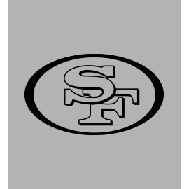 Unbranded San Francisco 49ers Vinyl Decal - Black, 4"
