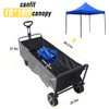 Beach Cart Large Capacity, Heavy Duty Folding Wagon Portable, Collapsible