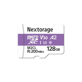 Nextorage Japanese Manufacturer UHS-I Micro SD Card 128GB microSDXC U3 V30 Read Up to 200MB/s Swich Switch NX-M2CL128G Nexus Storage Micro SD Card