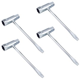 Bcuuozeeing 4 Pieces Combination Wrench, Chainsaw Wrench, 17 mm x 19 mm Spark Plug Wrench, T Key, Chainsaw Wrench, Combination Keys for Chainsaw Mower, Brush Cutter, Lawnmower