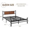 LUBEDCY Queen Size Metal Platform Bed Frame, Mattress Foundation with