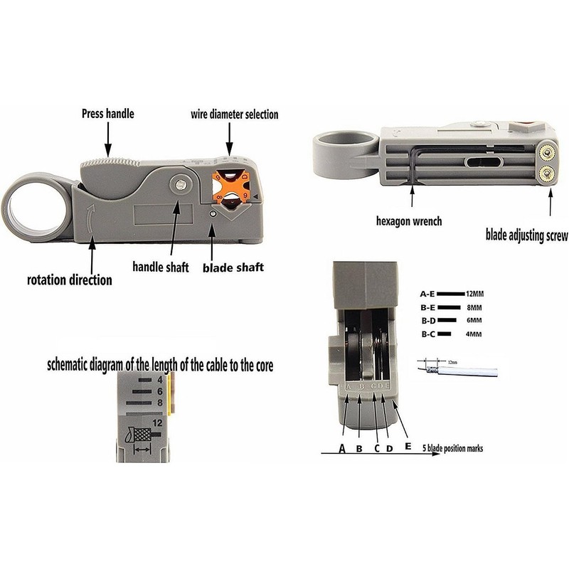 Gaobige Coax Cable Crimper Tool Kit, rg6 rg59 Coaxial Compression