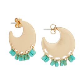 Lucky Brand Turquoise Charm Earring, Gold, One Size
