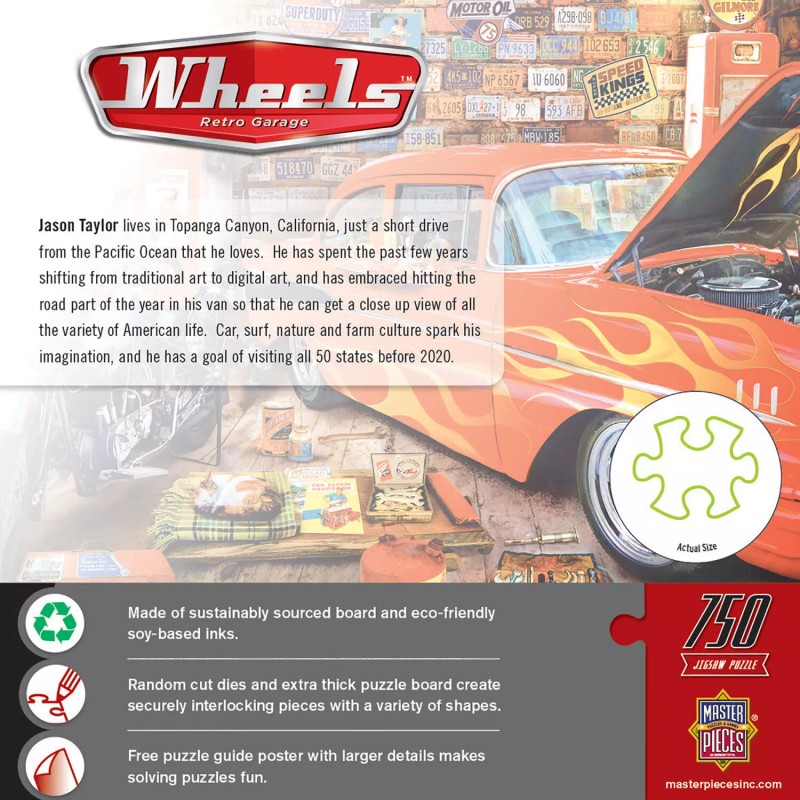 MasterPieces - Wheels - Retro Garage 750 Piece Jigsaw Puzzle