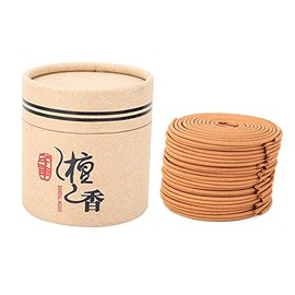 Sandalwood Coils Incense 4 Hours Indoor Incense 48pcs/Box Sandalwood for Incense Burner(Sandalwood)
