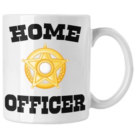 Trendation - Home Office Geschenk Tasse Kaffeetasse Homeoffice Zubehör Gadget Geschenke Männer Frauen Lustig Home Officer (Weiß)