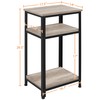 Yaheetech Tall End Table Set of 2, 18x14x29.5 inch Industrial