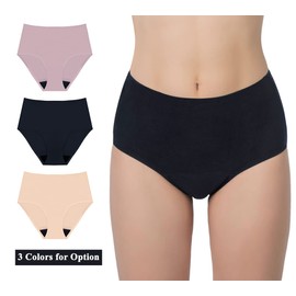 AIRCUTE Absorbent Urinary Incontinence Underwear for Women, Seamless Sanding High Waist Panty for Bladder Leaks Protetction, Moderate Leakage 60ML(Blush, Large)