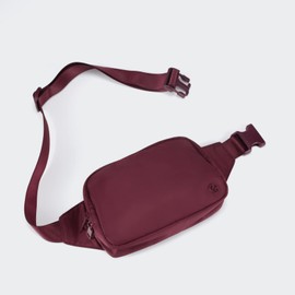 Everywhere Belt Bag Large 2L, Pander Waterproof Everywhere Fanny Pack Purse for Women and Men with Adjustable Strap. (Red Merlot)