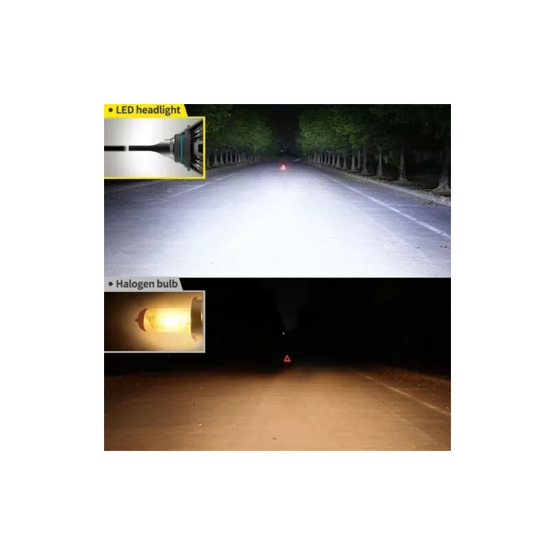 1&1 H7 6 Sides 3D 360° LED Headlight Bulbs Kits