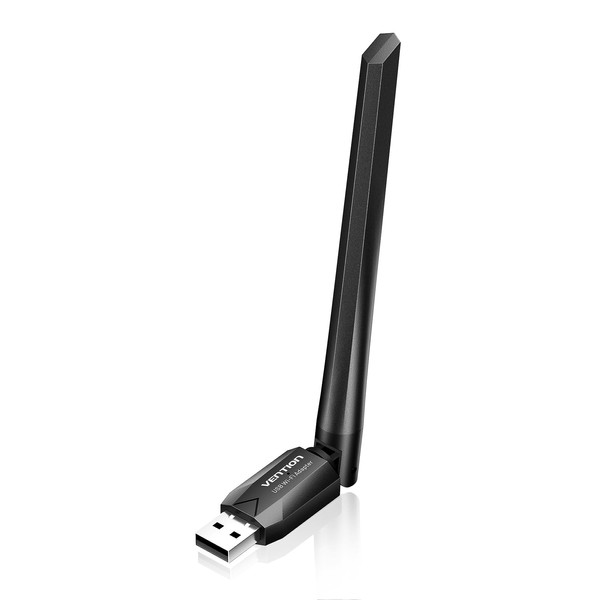 VENTION AC600 USB WiFi Bluetooth 5.0 Adapter, 6dBi WLAN Antenne