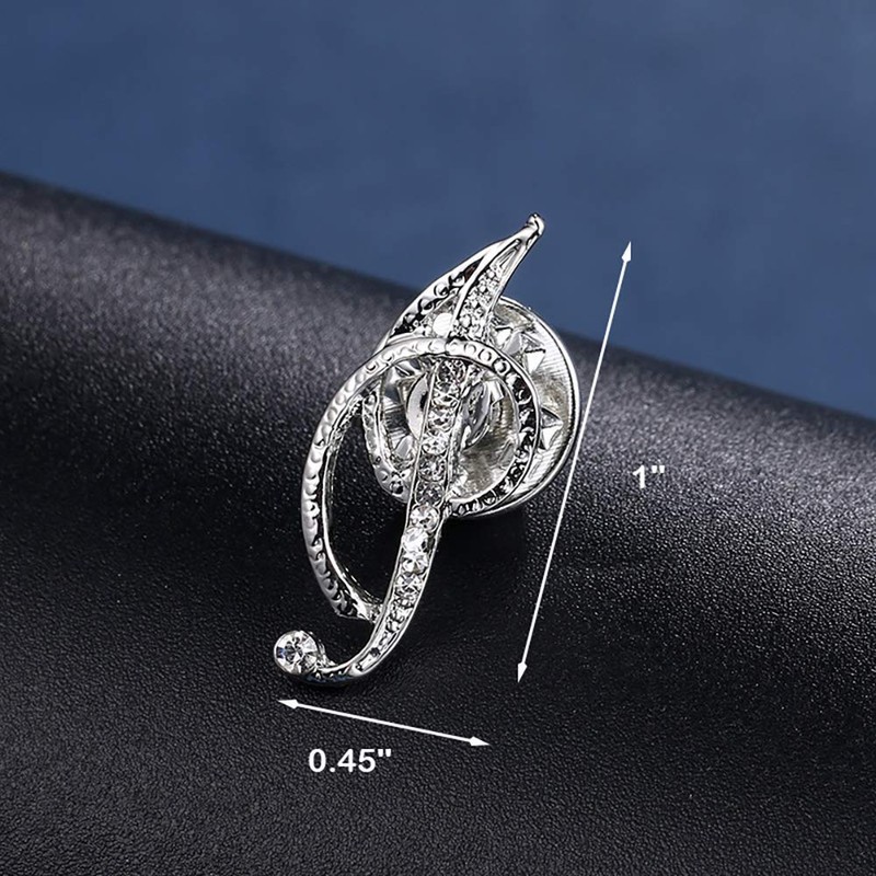 SINNKY - Broche de aleación de plata para mujer, diseño