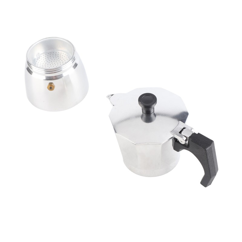 Stovetop Coffee Maker Coffee Boiler Pot Aluminum Octagonal Shape for