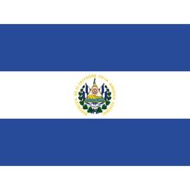 Ontrada Wooden Sign 20 x 30 cm EL Salvadors Flag of El Salvador Wooden Sign