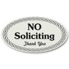 No Soliciting Rope Design Sign (Gray) - Small