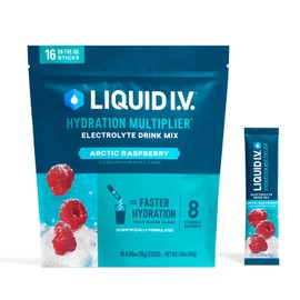Liquid I.V.® Hydration Multiplier - Arctic Raspberry | Electrolyte Powder Drink Mix | 1 Pack (16 Servings)