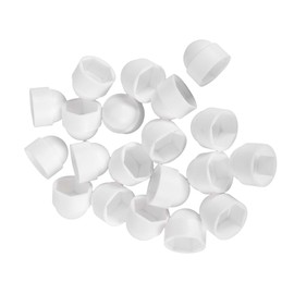 VekAuto 20pcs Wheel Lug Nut Bolt 24mm Rims Tire Nut Screws Dust Cap Cover Nut Protection Plastic White Exterior