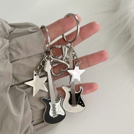 Cute Keychain Y2k Keychain Accessories Teen Girls Trendy Stuff Preppy Things Y2k Accessories (Black,Small)
