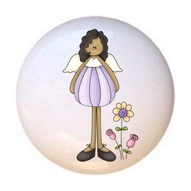 Angel Design #001 from Angel Antics II Country Angels Collection - DECORATIVE Glossy CERAMIC Cupboard Cabinet PULLS Dresser Drawer KNOBS