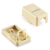 NavePoint Keystone Jack Surface-Mount Box 1-Port Ivory, 10-Pack
