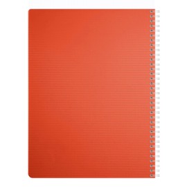 Clairefontaine 327123C Collection LiniColour ESSENCE A Spiral Notebook - A4 21x29,7 cm - 180 Small Squares Pages - White Paper 90 g - Transparent Polypro Cover - Garance Red