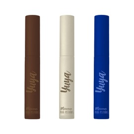 Yuya - Rimel - Mascara de pestañas - 10 aceites naturales - 10g c/u (Negra, Café, Azul, Pack Mascara 3 pzs)