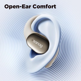 SANAG C16S Bluetooth Sports Headphones, Bluetooth 5.3 Headphones, HiFi Stereo Wireless Headphones with High-Definition Noise Cancelling Microphone (Beige)