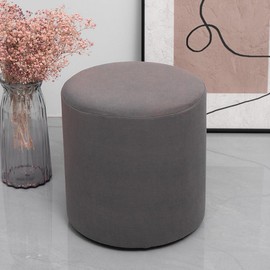 Ottoman Slipcovers Round Small/Medium/XX-Large/Large, Stretch Velvet Ottoman Cover 40/30/36/25/18/42/20, Storage Footstool Cover Slipcovers, Stool Pouf Furniture Protector Slipcover(#13,W14 xH17)