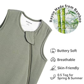 BubblePanda Rayon Made from Bamboo Sleep Sack 2t-3t Supersoft Toddler Sleeping Sack 24-36 Months 0.5 Tog Baby Wearable Blanket with 2-Way Zipper Breathable Lightweight Unisex Sleeping Bag for Babies