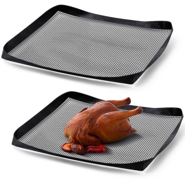 Teenyyou 2 Pcs PTFE Mesh Oven Basket Non Stick Mesh