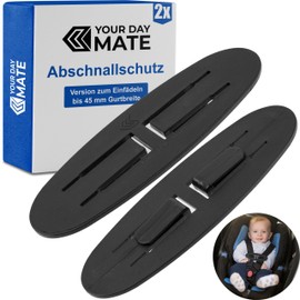Child Seat Release Protector, Pack of 2 in Black, Extra Chest Strap for Car Seat, Stroller, High Chair Belt System, Buckling Protection Toddler Car, Safety Clip Webbing, Belt Guard Car Seat