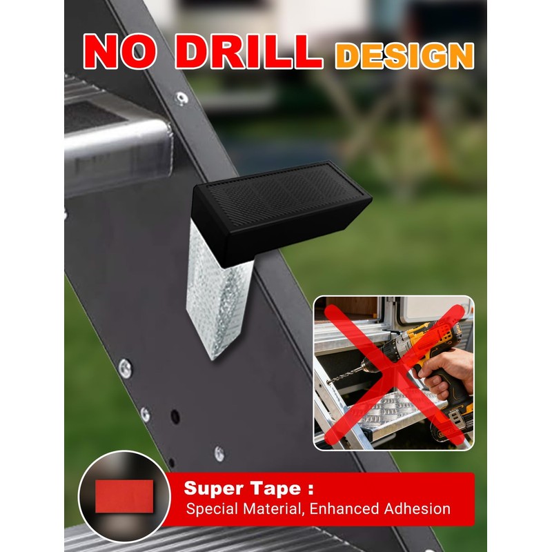ALDST Solar Powered RV Step Lights, Wireless No Drill Outdoor
