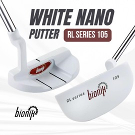 Bionik 105 Nano White Golf Putter Right Handed Semi Mallet Style with Alignment Line Up Hand Tool 34 Inches Standard Lady's Perfect for Lining up Your Putts