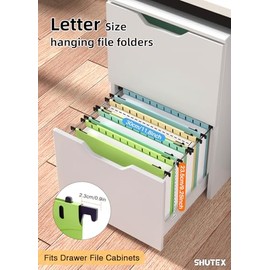 Carpeta colgante de plástico de capacidad adicional, paquete de 12 carpetas reforzadas para colgar tamaño carta, expansión resistente de 2 pulgadas, c