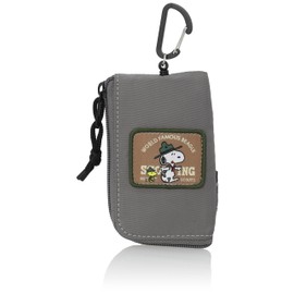 Snoopy 0363 Key Case, Pass Case, Key, Pass Pouch, Reel, Carabiner, Key Hook, Commute, Environmentally Friendly, R-PET Fabric, Smart Key, For Cars, Bicycles, Commutes to Work or School, Women's, Men's